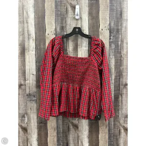 Top Long Sleeve By Old Navy In Red, Size: Xl